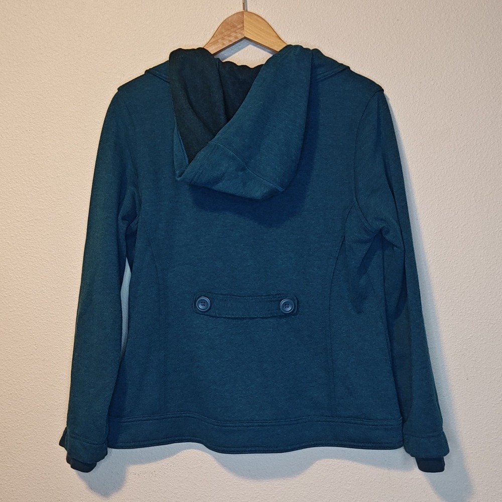 Mountain Hardwear Jacket Womens Med Teal Double Breasted Hooded Peacoat OL4947 - Picture 5 of 12